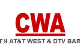 Text reading: CWA DISTRICT 9 AT&T West and DTV Bargaining